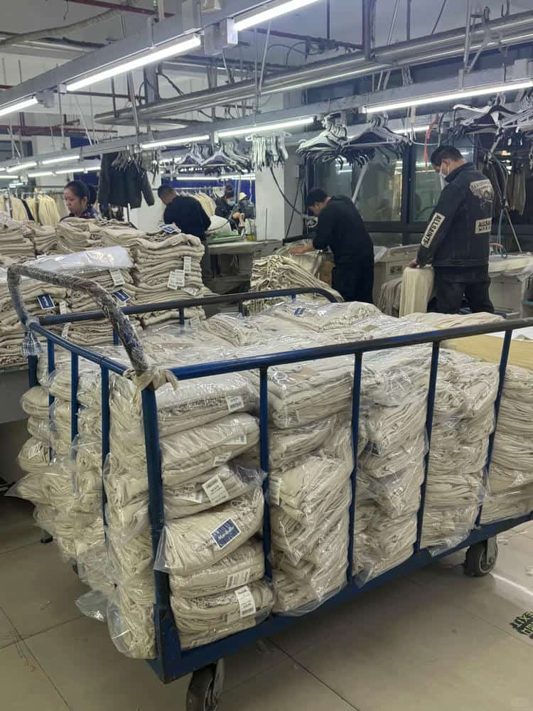 hoodies production line manufacturing factory