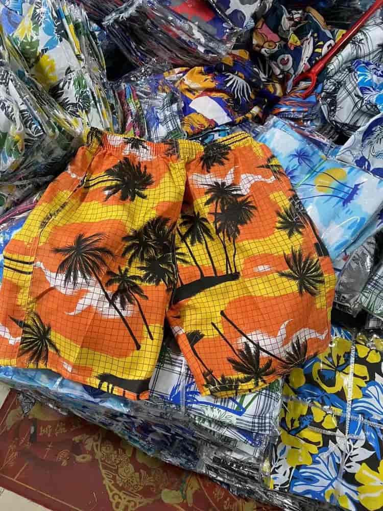 wholesale shorts bulk inventory warehouse stacked